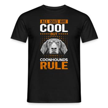 Coonhound Dog Lover Dog Owner Gift - Men's T-Shirt - black - Front - AI Model Male 178 light (178cm)