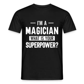 Magician Party Magic Tricks Performer Magician - Men's T-Shirt - black - Front - AI Model Male 178 light (178cm)