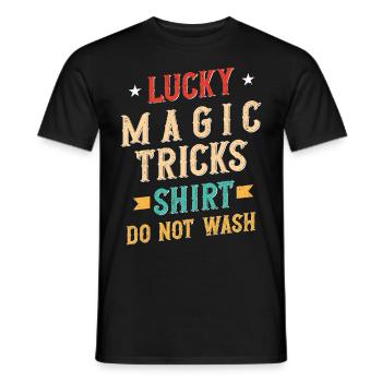 Magician Party Magic Tricks Performer Magician - Men's T-Shirt - black - Front - AI Model Male 178 light (178cm)