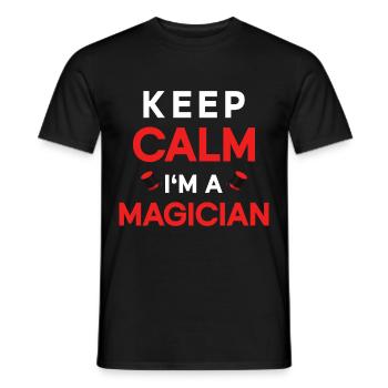 Magician Party Magic Tricks Performer Magician - Men's T-Shirt - black - Front - AI Model Male 178 light (178cm)