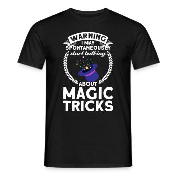 Magician Party Magic Tricks Performer Magician - Men's T-Shirt - black - Front - AI Model Male 178 light (178cm)