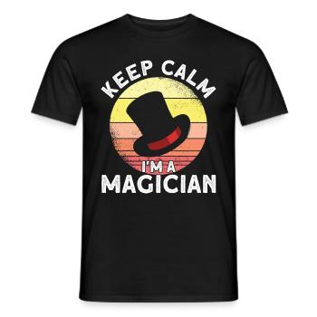 Magician Party Magic Tricks Performer Magician - Men's T-Shirt - black - Front - AI Model Male 178 light (178cm)