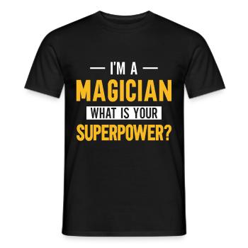 Magician Party Magic Tricks Performer Magician - Men's T-Shirt - black - Front - AI Model Male 178 light (178cm)