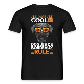 Bordeaux Great Dane Dog Gift - Men's T-Shirt - black - Front - AI Model Male 178 light (178cm)