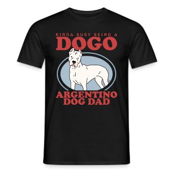 Dogo Argentino Papa | Cadeau de propriétaire de chien de chien - T-shirt homme - noir - Devant - AI Model Male 178 light (178cm)