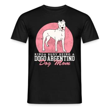 Dogo Argentino Maman Chien Propriétaire Cadeau - T-shirt homme - noir - Devant - AI Model Male 178 light (178cm)