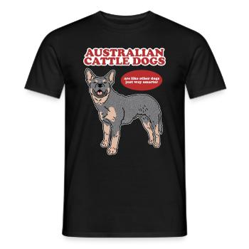 Cadeau de propriétaire de chien de bétail australien - T-shirt homme - noir - Devant - AI Model Male 178 light (178cm)