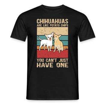 Chihuahua Dog Dog Owner Gift - Men's T-Shirt - black - Front - AI Model Male 178 light (178cm)