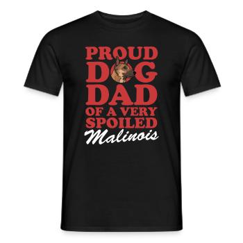 Malinois Dad Belgian Shepherd Gift - Men's T-Shirt - black - Front - AI Model Male 178 light (178cm)