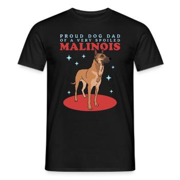 Belgian Shepherd Malinois Dad Gift - Men's T-Shirt - black - Front - AI Model Male 178 light (178cm)