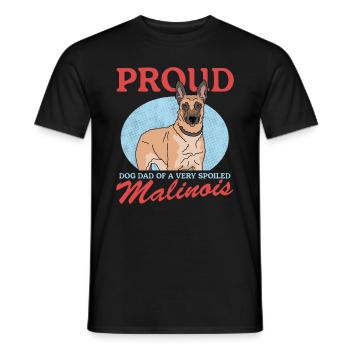 Malinois Dad | Belgian Shepherd Gift - Men's T-Shirt - black - Front - AI Model Male 178 light (178cm)