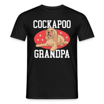 Cockapoo Grandpa | Hunde Hundebesitzer Geschenk - Männer T-Shirt - Schwarz - Vorne - AI Model Male 178 light (178cm)