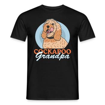 Cockapoo Grandpa Hundebesitzer Hunde Geschenk - Männer T-Shirt - Schwarz - Vorne - AI Model Male 178 light (178cm)