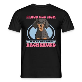 Dachshund Mom | Dackel Hundebesitzer Geschenk - Männer T-Shirt - Schwarz - Vorne - AI Model Male 178 light (178cm)