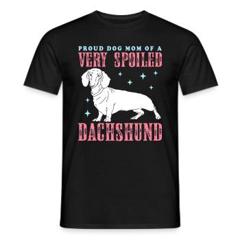 Dachshund Mom Dackel Hundebesitzer Geschenk - Männer T-Shirt - Schwarz - Vorne - AI Model Male 178 light (178cm)