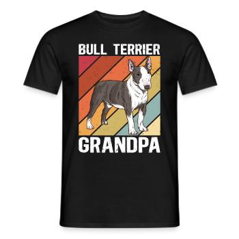 Bull Terrier Grand-père Chien Propriétaire de chien Cadeau - T-shirt homme - noir - Devant - AI Model Male 178 light (178cm)