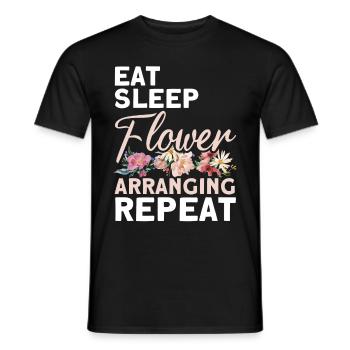 Florist Floristry Flowers Florist - Men's T-Shirt - black - Front - AI Model Male 178 light (178cm)