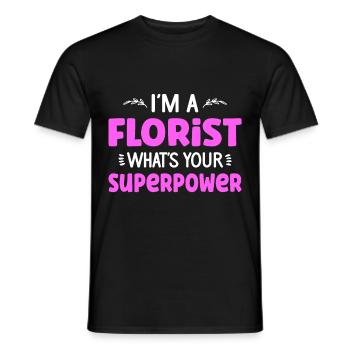 Florist Floristry Flowers Florist - Men's T-Shirt - black - Front - AI Model Male 178 light (178cm)