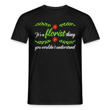 Florist Floristry Flowers Florist - Men's T-Shirt - black - Front - AI Model Male 178 light (178cm)