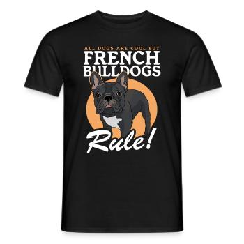 Français Bulldog | Français Cadeau Bulldog - T-shirt homme - noir - Devant - AI Model Male 178 light (178cm)