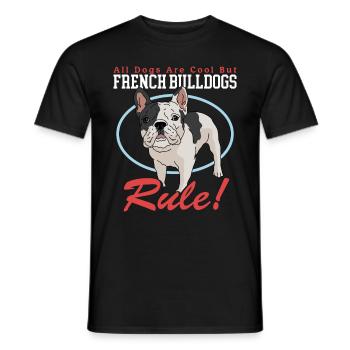 Bouledogue français Cadeau bouledogue français - T-shirt homme - noir - Devant - AI Model Male 178 light (178cm)