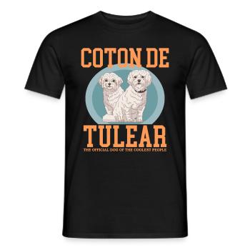 Coton de Tuléar | Cadeau de propriétaire de chien de chien - T-shirt homme - noir - Devant - AI Model Male 178 light (178cm)