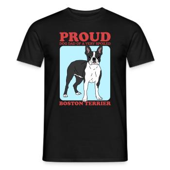 Boston Terrier Dad Hunde Hundebesitzer Geschenk - Männer T-Shirt - Schwarz - Vorne - AI Model Male 178 light (178cm)