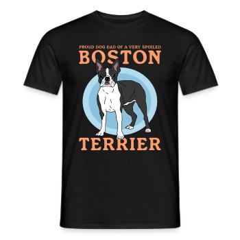 Papa terrier de Boston | Chien Chien Propriétaire Cadeau - T-shirt homme - noir - Devant - AI Model Male 178 light (178cm)