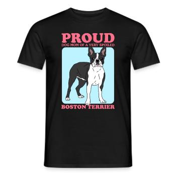 Boston Terrier Mom Hunde Hundebesitzer Geschenk - Männer T-Shirt - Schwarz - Vorne - AI Model Male 178 light (178cm)