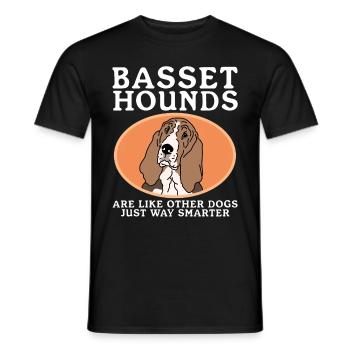 Basset Hound | Cadeau de propriétaire de chien de chien - T-shirt homme - noir - Devant - AI Model Male 178 light (178cm)