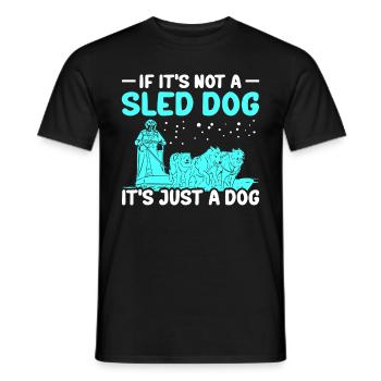 Mushing Hundeschlitten Schlittenhunde Geschenk - Männer T-Shirt - Schwarz - Vorne - AI Model Male 178 light (178cm)