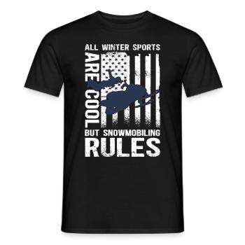 Snowmobile Snowmobiler Snowmobile Gift - Men's T-Shirt - black - Front - AI Model Male 178 light (178cm)
