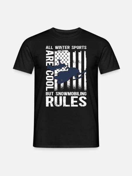 Snowmobile Snowmobiler Snowmobile Gift - Men's T-Shirt - black