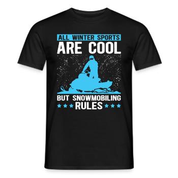 Snowmobile Snowmobile Snowmobile Gift - Men's T-Shirt - black - Front - AI Model Male 178 light (178cm)