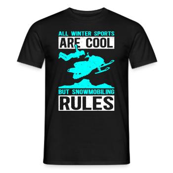Snowmobile Snowmobile Gift - Men's T-Shirt - black - Front - AI Model Male 178 light (178cm)