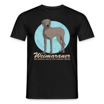 Weimaraner Hunde Hundebesitzer Geschenk - Männer T-Shirt - Schwarz - Vorne - AI Model Male 178 light (178cm)