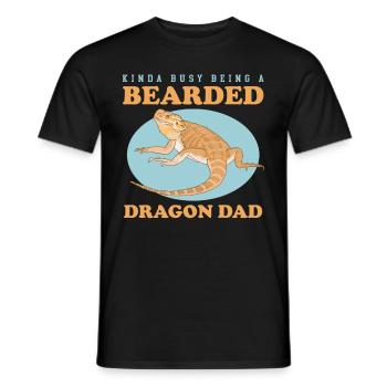 Bearded Dragon Dad Bearded Dragon Reptiles Gift - Men's T-Shirt - black - Front - AI Model Male 178 light (178cm)