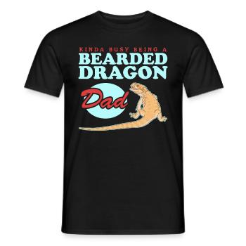 Bearded Dragon Dad | Bearded Dragon Reptiles Gift - Men's T-Shirt - black - Front - AI Model Male 178 light (178cm)