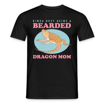 Bearded Dragon Mom Bearded Dragon Reptiles Gift - Men's T-Shirt - black - Front - AI Model Male 178 light (178cm)