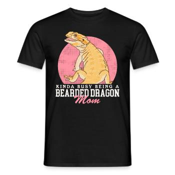 Bearded Dragon Mom Reptiles Bearded Dragons Gift - Men's T-Shirt - black - Front - AI Model Male 178 light (178cm)