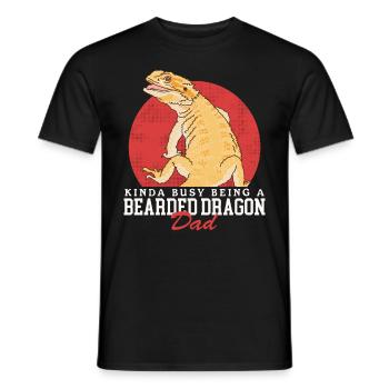 Dragon barbu Papa Reptiles Dragons barbus Cadeau - T-shirt homme - noir - Devant - AI Model Male 178 light (178cm)