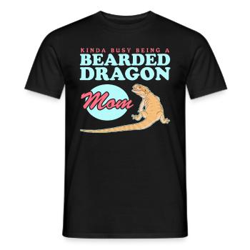 Bearded Dragon Mom | Bearded Dragon Reptiles Gift - Men's T-Shirt - black - Front - AI Model Male 178 light (178cm)