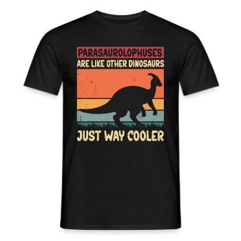 Parasaurolophus Dinos Dinosaur Gift - Men's T-Shirt - black - Front - AI Model Male 178 light (178cm)