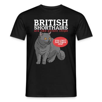 British Shorthair | British Shorthair Gift - Men's T-Shirt - black - Front - AI Model Male 178 light (178cm)