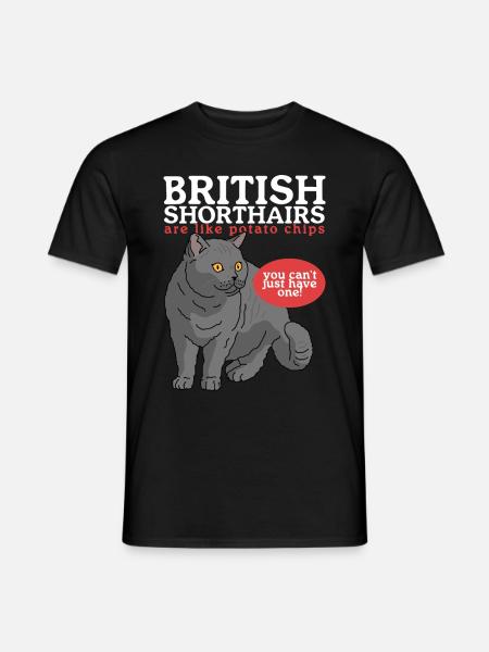 Britisch Kurzhaar | British Shorthair Geschenk - Männer T-Shirt - Schwarz