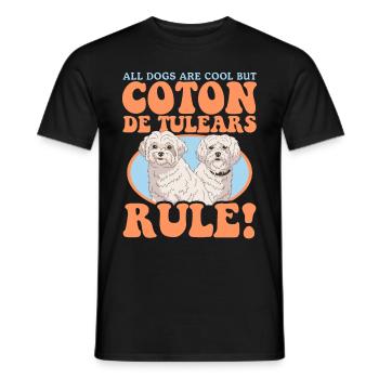 Coton de Tulear Hunde | Hundebesitzer Geschenk - Männer T-Shirt - Schwarz - Vorne - AI Model Male 178 light (178cm)