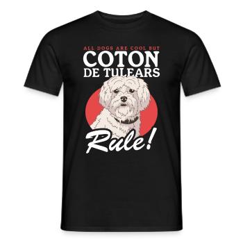 Coton de Tuléar Dog Owner Gift - T-shirt homme - noir - Devant - AI Model Male 178 light (178cm)