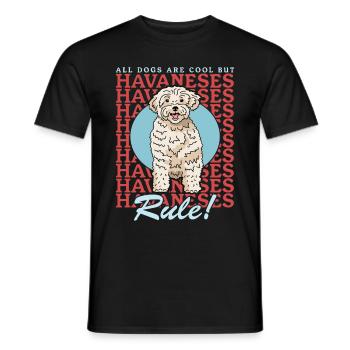 Chiens havanais Dog Owner Gift - T-shirt homme - noir - Devant - AI Model Male 178 light (178cm)