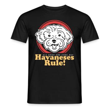 Chiens havanais | Cadeau de propriétaire de chien - T-shirt homme - noir - Devant - AI Model Male 178 light (178cm)