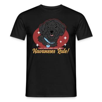 Havaneser Hundehalter Hundebesitzer Geschenk - Männer T-Shirt - Schwarz - Vorne - AI Model Male 178 light (178cm)